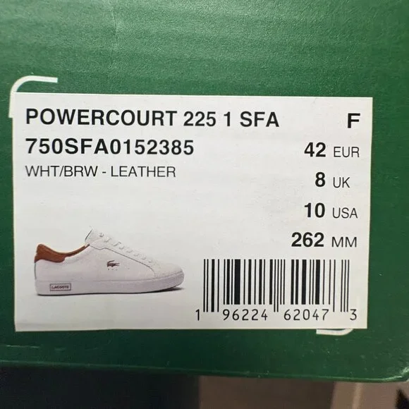 Lacoste White and Tan Sneaker - Picture 5 of 6